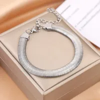Hip-hop Retro Solid Color Stainless Steel Bracelets main image 3