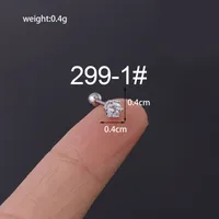 Ear Cartilage Rings & Studs Simple Style Geometric Copper Plating Artificial Gemstones sku image 1