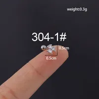 Ear Cartilage Rings & Studs Fashion Geometric Copper Plating Artificial Gemstones sku image 1