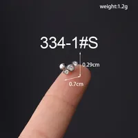 Ear Cartilage Rings & Studs Fashion Geometric Copper Plating Artificial Gemstones sku image 2