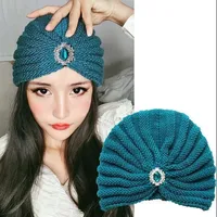 Women's Elegant Basic Retro Solid Color Rhinestone Eaveless Wool Cap main image 1