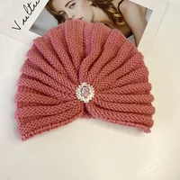 Women's Elegant Basic Retro Solid Color Rhinestone Eaveless Wool Cap sku image 3