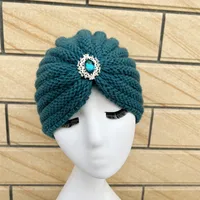 Women's Elegant Basic Retro Solid Color Rhinestone Eaveless Wool Cap main image 4