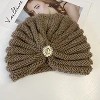 Women's Elegant Basic Retro Solid Color Rhinestone Eaveless Wool Cap sku image 5