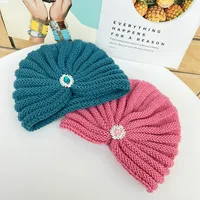 Women's Elegant Basic Retro Solid Color Rhinestone Eaveless Wool Cap main image 5