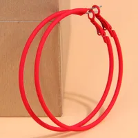 Wholesale Jewelry Simple Style Solid Color Alloy Hoop Earrings main image 3