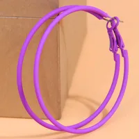 Wholesale Jewelry Simple Style Solid Color Alloy Hoop Earrings main image 2