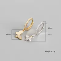 925 Sterling Silver Gem Insect Earrings main image 2