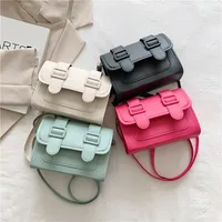 Women's Pu Leather Solid Color Elegant Square Flip Cover Square Bag main image 1
