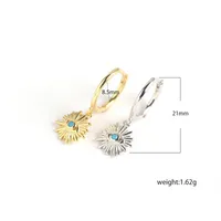 Yhe0208 S925 Sterling Silver Geometric Eyes Diamond Devil Eyes Earrings main image 1