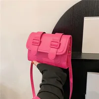Women's Pu Leather Solid Color Elegant Square Flip Cover Square Bag sku image 1