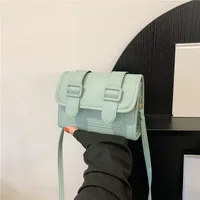 Women's Pu Leather Solid Color Elegant Square Flip Cover Square Bag sku image 2