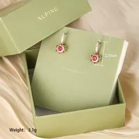 1 Pair Cute Xuping Pastoral Sunflower Plating Inlay Copper Alloy Artificial Gemstones 18k Gold Plated Drop Earrings main image 2