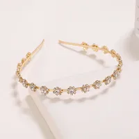 Sweet Flower Alloy Rhinestone Plating Hair Band main image 5