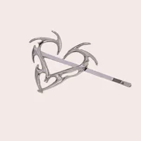 Sweet Heart Shape Alloy Plating Hair Clip sku image 2