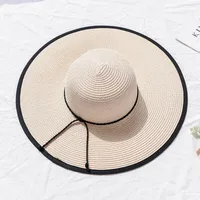 Women's Basic Pastoral Solid Color Big Eaves Straw Hat main image 2