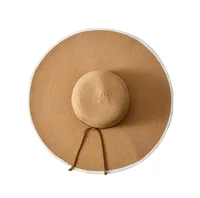 Women's Basic Pastoral Solid Color Big Eaves Straw Hat main image 3