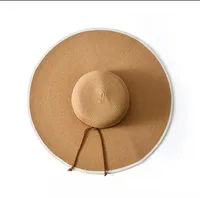 Women's Basic Pastoral Solid Color Big Eaves Straw Hat sku image 2