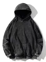 Unisex Hoodies Long Sleeve Pocket Vintage Style Solid Color main image 3