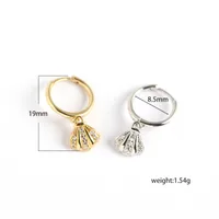 Fashion Shell Plating Inlaid Shell Gem Earrings main image 1