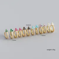 925 Sterling Silver Gem Flower Earrings main image 1