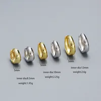 S925 Sterling Silver Geometric Wide Earrings Wholesale Hello Jewelry main image 1