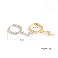925 Sterling Silver Gem Geometric Earrings main image 1
