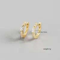 Yhe0153 Best Seller In Europe And America S925 Sterling Silver Ins Wind Long Square Stone Diamond Personality Hipster Ear Ring Ear Clip Ear Studs main image 1