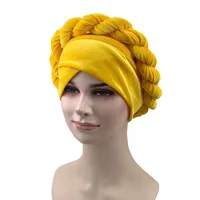Women's Retro Bohemian Braid Eaveless Tam-o'-shanter sku image 1