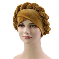 Women's Retro Bohemian Braid Eaveless Tam-o'-shanter sku image 4