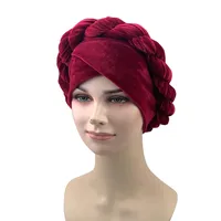 Women's Retro Bohemian Braid Eaveless Tam-o'-shanter sku image 8