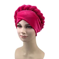 Women's Retro Bohemian Braid Eaveless Tam-o'-shanter sku image 7