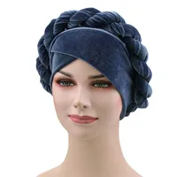 Women's Retro Bohemian Braid Eaveless Tam-o'-shanter main image 3