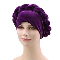 Women's Retro Bohemian Braid Eaveless Tam-o'-shanter sku image 3