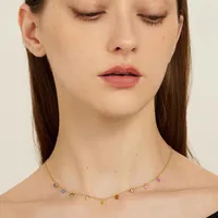 Simple Style Classic Style Color Block Copper Inlay Zircon Bracelets Necklace main image 2