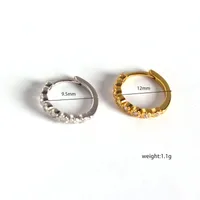 925 Sterling Silver Gem Geometric Earrings main image 1