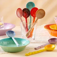 Casual Solid Color Ceramics Spoon 1 Piece main image 1