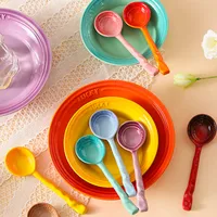 Casual Solid Color Ceramics Spoon 1 Piece main image 2