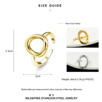 Wholesale Jewelry Simple Style Geometric 304 Stainless Steel No Inlaid 18K Gold Plated Plating main image 5