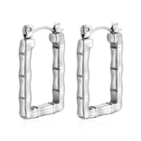 1 Pair Simple Style Commute Solid Color Plating 201 Stainless Steel 18K Gold Plated Earrings main image 3
