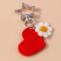 Cute Sweet Star Heart Shape Flower Zinc Alloy Keychain main image 5