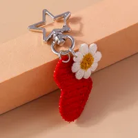 Cute Sweet Star Heart Shape Flower Zinc Alloy Keychain main image 9