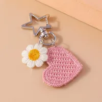 Cute Sweet Star Heart Shape Flower Zinc Alloy Keychain main image 7