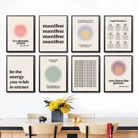 Casual Geometric Letter Canvas Wall Art main image 1