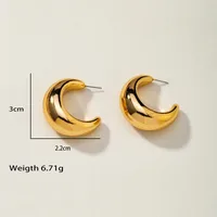 Lady Geometric Plating Alloy No Inlaid Earrings main image 2