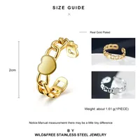 Wholesale Jewelry Simple Style Geometric 304 Stainless Steel No Inlaid 18K Gold Plated Plating main image 3