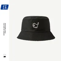 Unisex Cute Simple Style Cat Embroidery Wide Eaves Bucket Hat main image 5