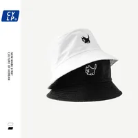 Unisex Cute Simple Style Cat Embroidery Wide Eaves Bucket Hat main image 3