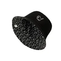 Unisex Cute Simple Style Cat Embroidery Wide Eaves Bucket Hat main image 4