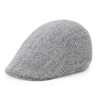 Unisex Retro British Style Plaid Curved Eaves Beret Hat sku image 5